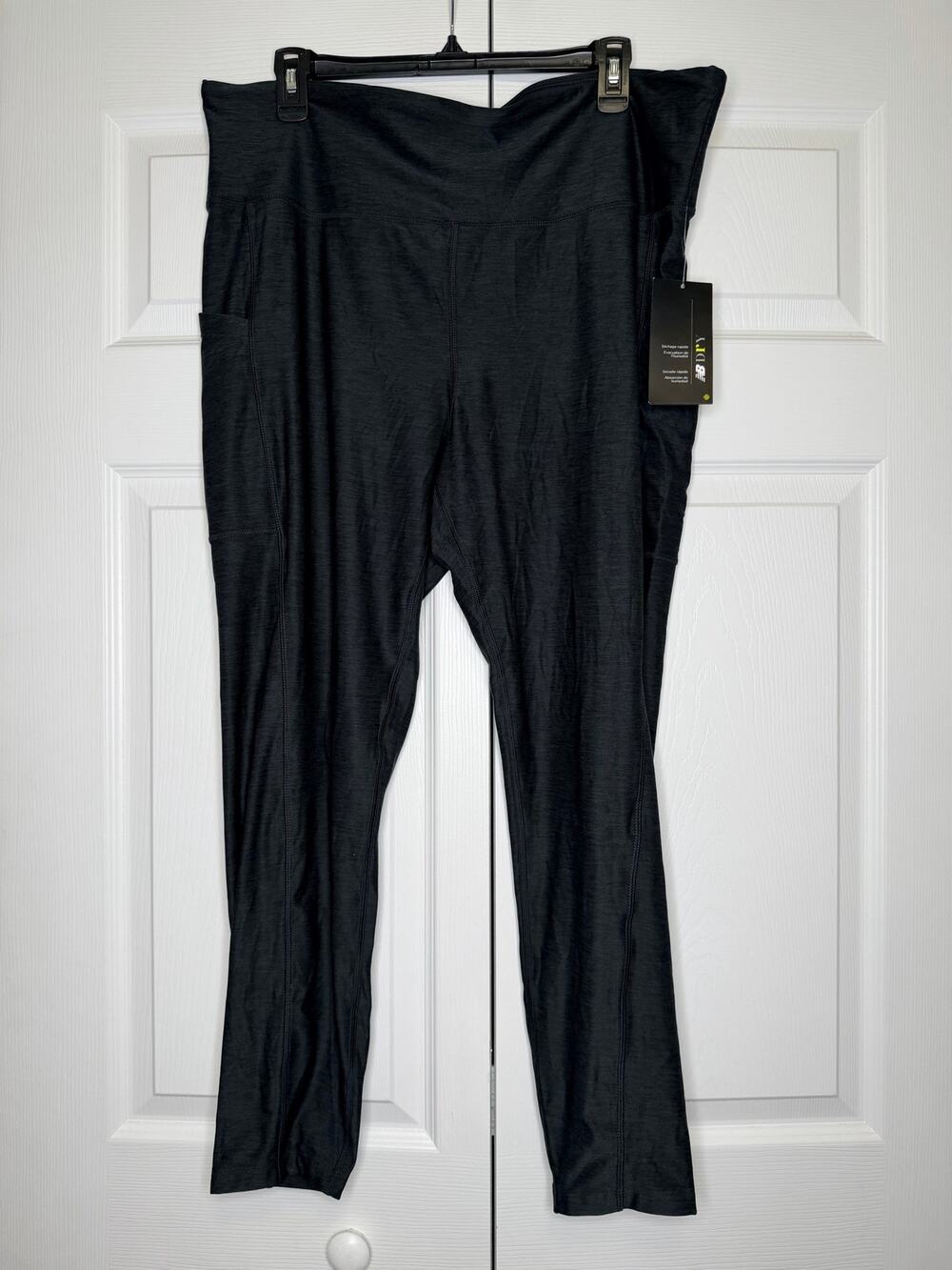 New Balance High-Waisted Space Dye Leggings Dark Gray 2XL